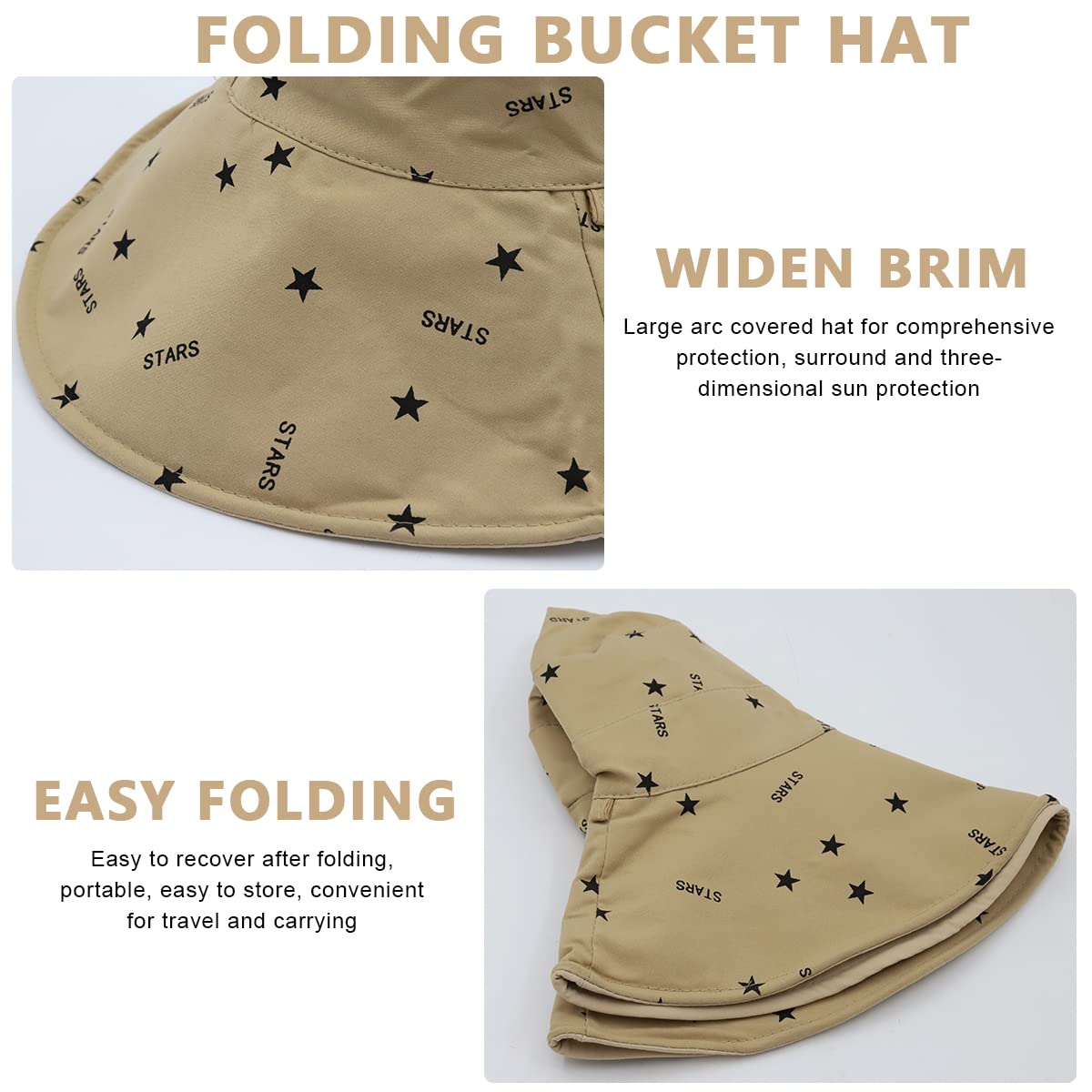 PALAY Bucket Hat for Women, Breathable Wide Brim Sun Hats for Womens, Reversible Cotton Prints Hat for Daily Activities, Travel, Camping, Hiking (Khaki) PALAY Bucket Hat for Women, Breathable Wide Brim Sun Hats for Womens, Reversible Cotton Prints Hat for Daily Activities, Travel, Camping, Hiking (Khaki)